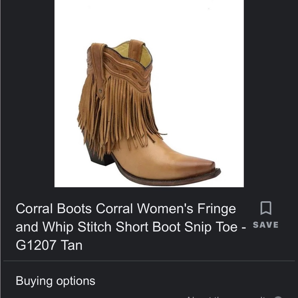 Corral boots worn once new condition